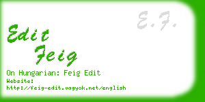 edit feig business card